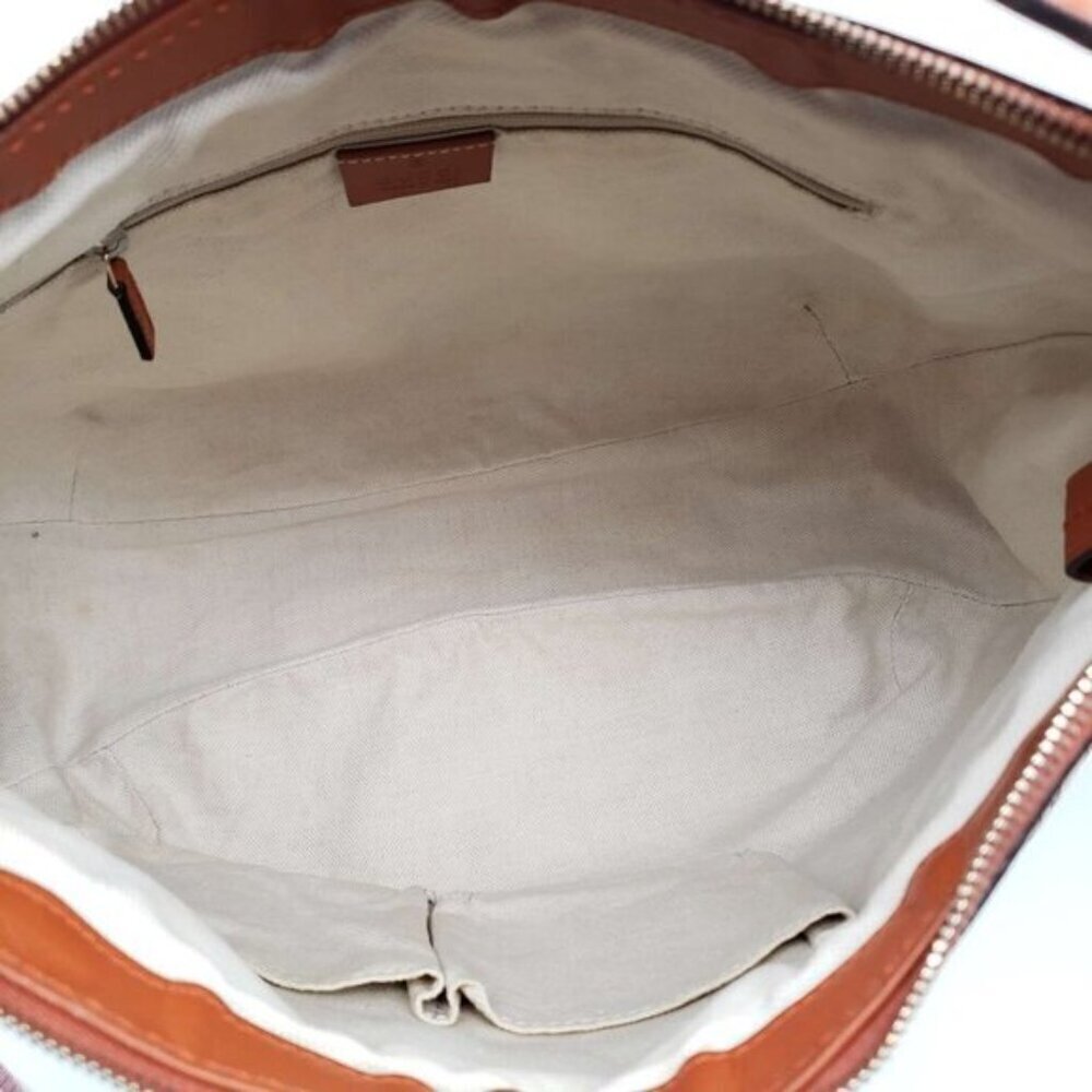 Authentic Gucci GG Canvas Sukey Hobo Bag Monogram Leather Trim Shoulder Bag - Picture 12 of 16
